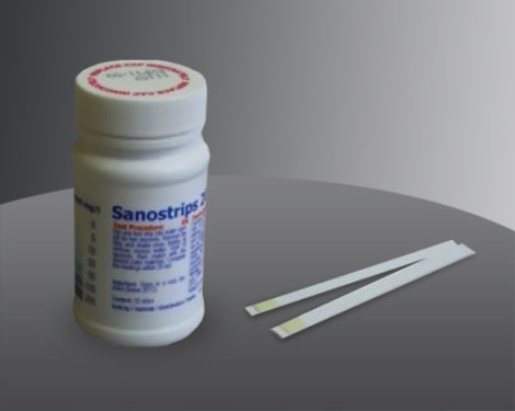Sanostrips 200 Messtreifen für Sanosilgehalt in Wasser